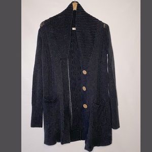 Charcoal Gray Ugg Cable Knit Duster Cardigan XS/S